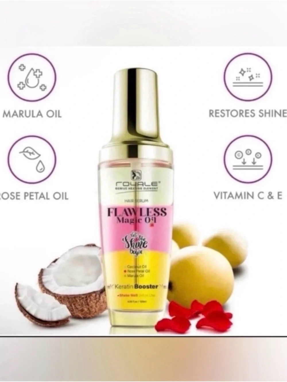 Royale Flawless Magic Oil Hair Serum ~ Retail $250